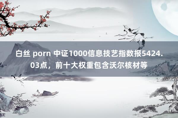 白丝 porn 中证1000信息技艺指数报5424.03点，前十大权重包含沃尔核材等