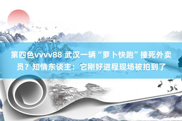 第四色vvvv88 武汉一辆“萝卜快跑”撞死外卖员？知情东谈主：它刚好进程现场被拍到了