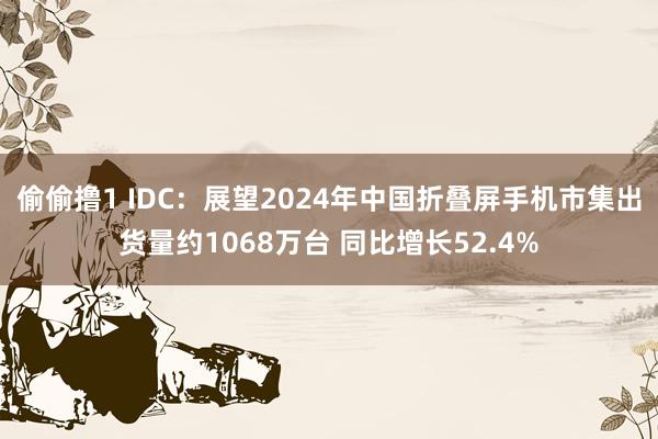 偷偷撸1 IDC：展望2024年中国折叠屏手机市集出货量约1068万台 同比增长52.4%