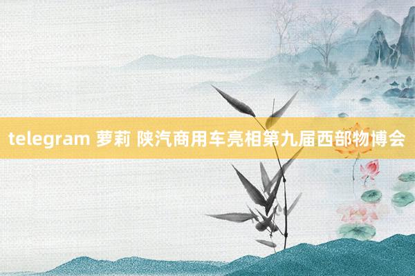 telegram 萝莉 陕汽商用车亮相第九届西部物博会