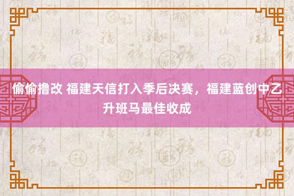 偷偷撸改 福建天信打入季后决赛，福建蓝创中乙升班马最佳收成