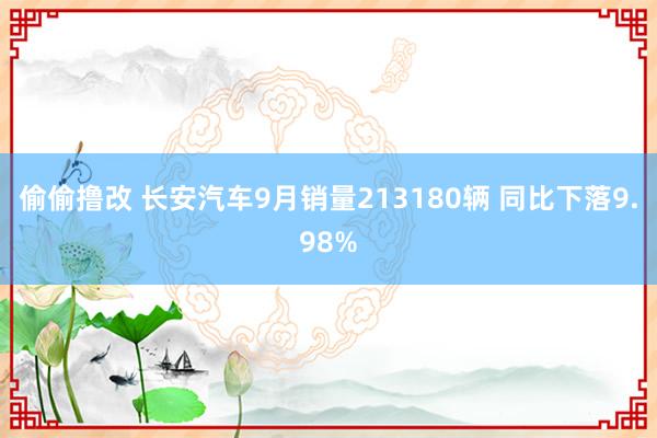 偷偷撸改 长安汽车9月销量213180辆 同比下落9.98%