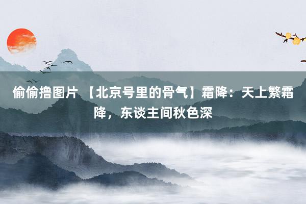 偷偷撸图片 【北京号里的骨气】霜降：天上繁霜降，东谈主间秋色深