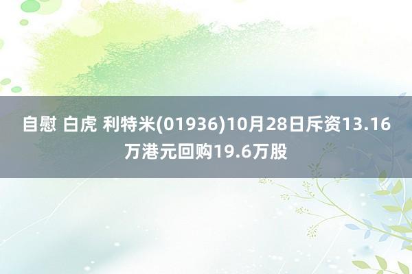 自慰 白虎 利特米(01936)10月28日斥资13.16万港元回购19.6万股