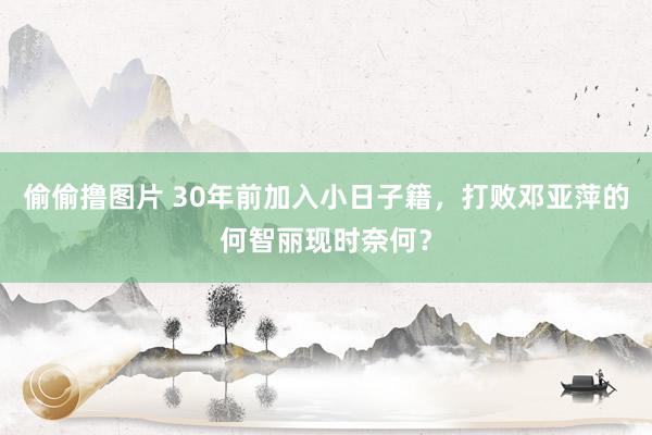 偷偷撸图片 30年前加入小日子籍，打败邓亚萍的何智丽现时奈何？