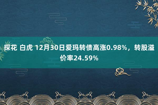 探花 白虎 12月30日爱玛转债高涨0.98%，转股溢价率24.59%