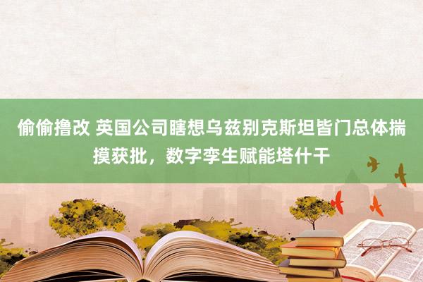 偷偷撸改 英国公司瞎想乌兹别克斯坦皆门总体揣摸获批，数字孪生赋能塔什干