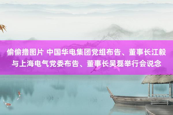 偷偷撸图片 中国华电集团党组布告、董事长江毅与上海电气党委布告、董事长吴磊举行会说念