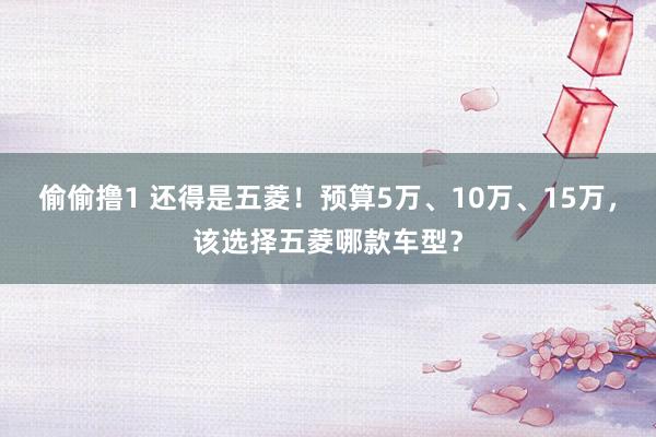 偷偷撸1 还得是五菱！预算5万、10万、15万，该选择五菱哪款车型？