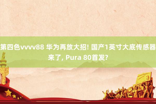 第四色vvvv88 华为再放大招! 国产1英寸大底传感器来了， Pura 80首发?