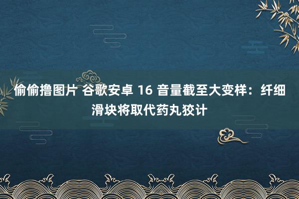 偷偷撸图片 谷歌安卓 16 音量截至大变样：纤细滑块将取代药丸狡计